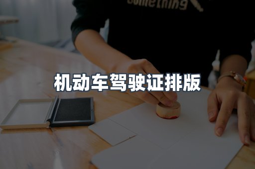 机动车驾驶证排版